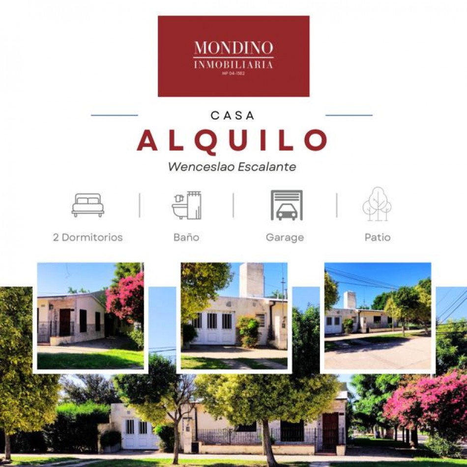 ALQUILO CASA WENCESLAO ESCALANTE!!