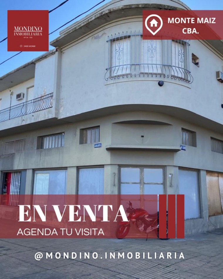 UBICACION ESTRATEGICA EN PLENO CENTRO MONTE MAIZ - ESQUINA CON POTENCIAL PARA DESARROLLO MIXTO O COMERCIAL